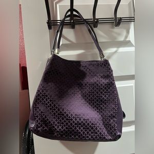 Coach pattered purple bag